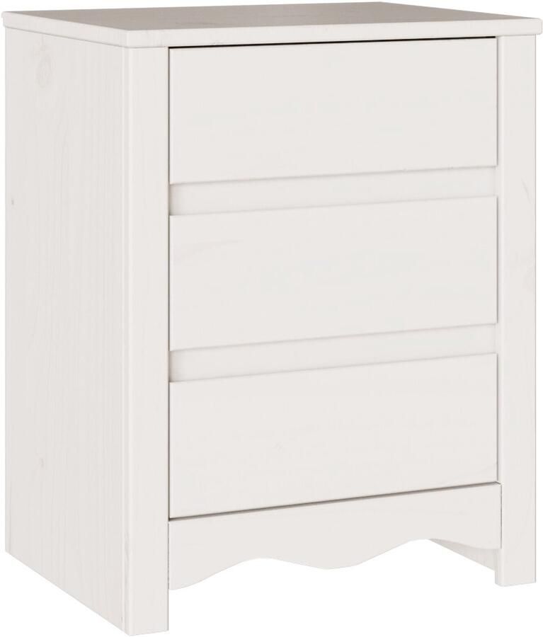 VidaXL Nachtkastje Wit Hout 45 x 35 x 56 cm Nachtkastje Rechthoekig