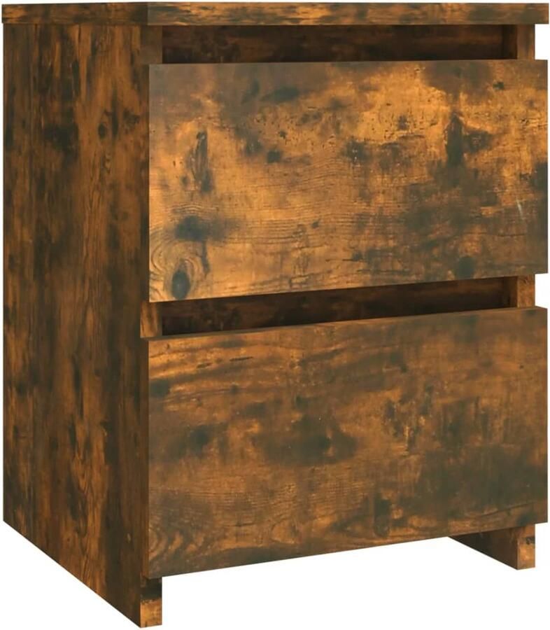 VidaXL Nachtkastje Gerookt Eiken 30x30x40 cm Engineered Wood