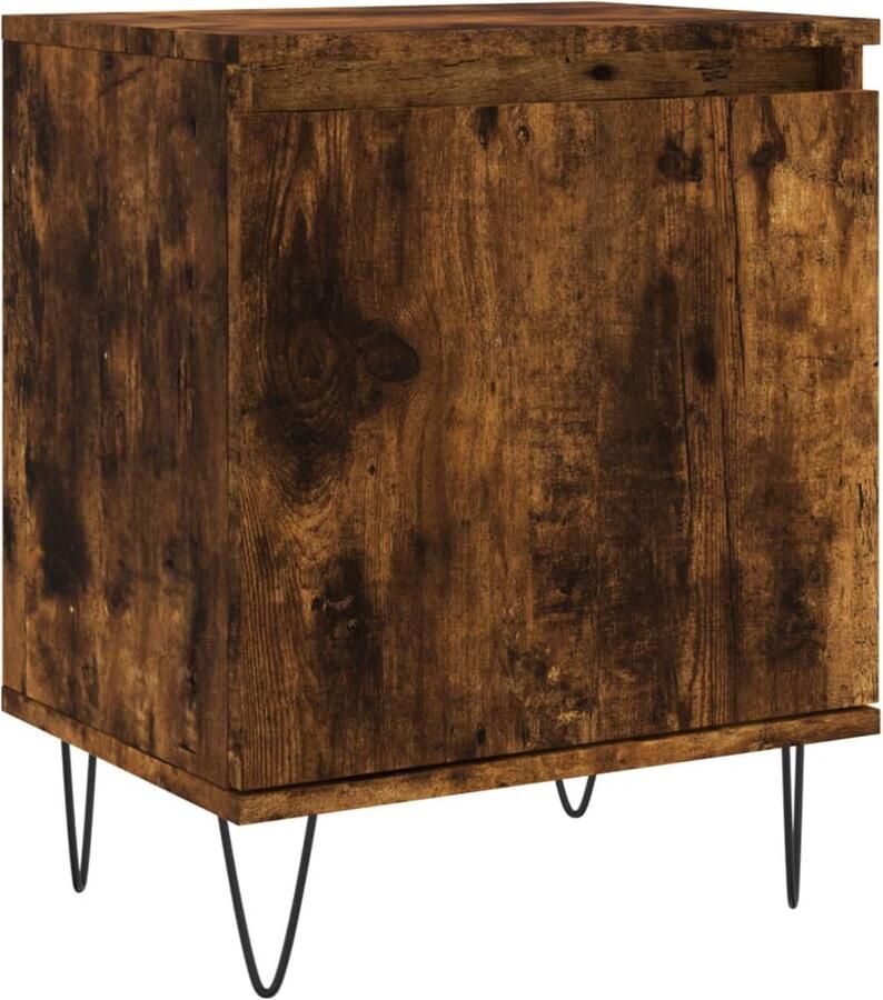 The Living Store Nachtkastje Elegant Meubelen Afmetingen- 40 x 30 x 50 cm Kleur- Gerookt eiken Nachtkastje Houten Nachtkastje Bruine Nachtkastje Vintage Nachtkastje Kamermeubel - Foto 3