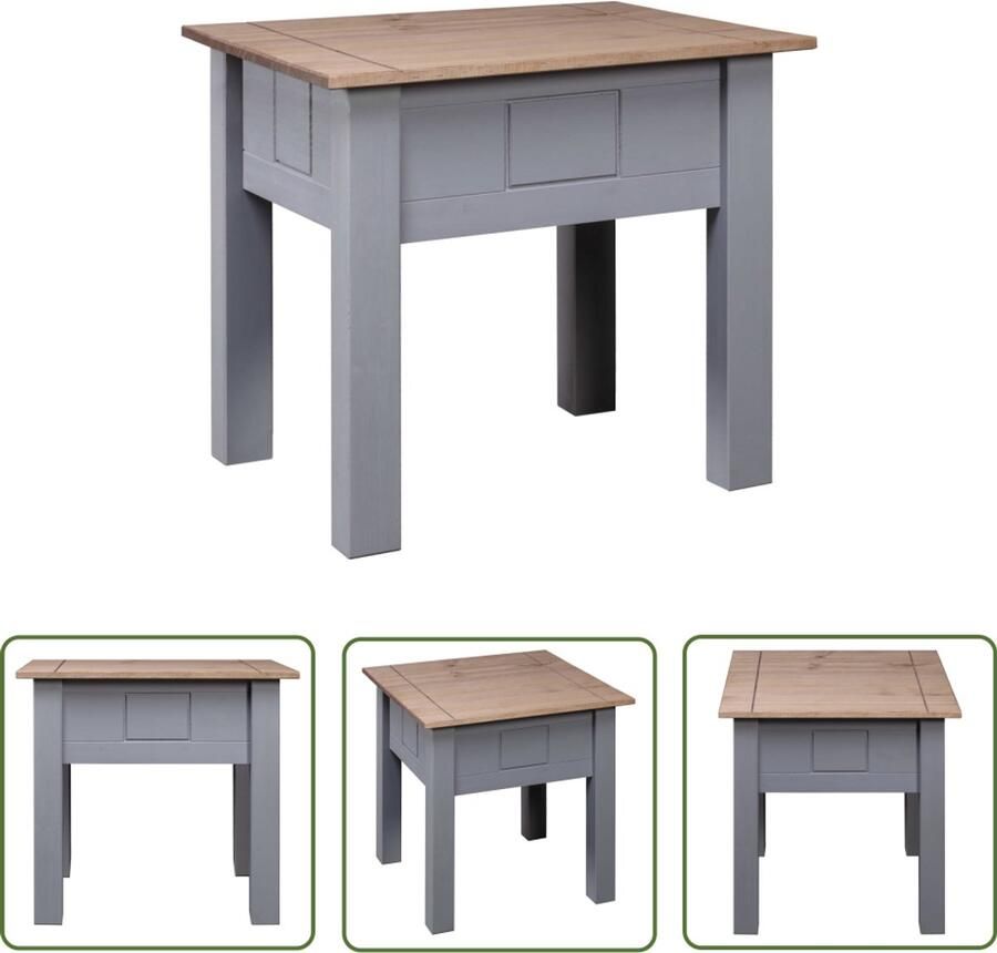 VidaXL Nachtkastje grenenhout grijs 50 5x50 5x52 5 cm Nachtkastje Houten Nachtkastje Rustic Nightstand Sidetable Kamerdecoratie Slaapkamersfeer