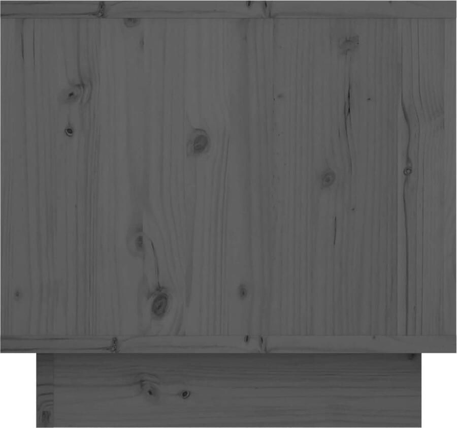 VidaXL Nachtkastje Grijs Massief Grenenhout 35x34x32 cm Nachtkastje Bijzettafel Grijze Meubels Houten Meubel Grenenhouten Kast