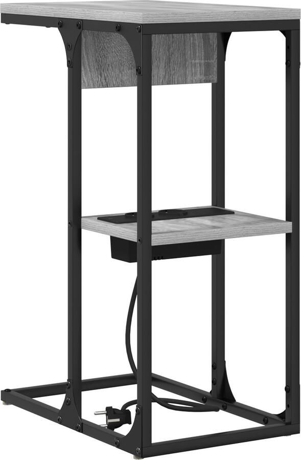 VidaXL Nachtkastje Grijs sonoma 41.5 x 26 x 60.5 cm Bewerkt hout