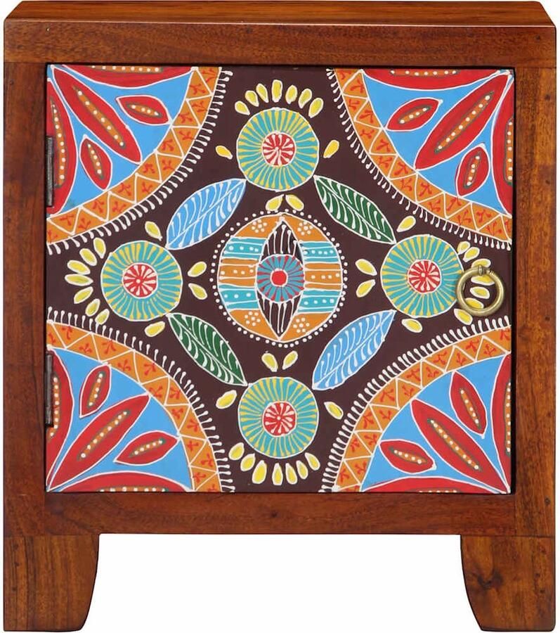 VidaXL Nachtkastje Massief Acaciahout 40x30x45 cm Nachtkastje Nachtkastjes Bijzettafel Wandkastje