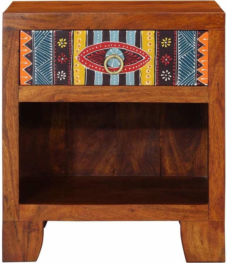 VidaXL Nachtkastjes 2 st Massief Acaciahout Nachtkastjes Acacia Houten Meubilair Slaapkamermeubelen Nacht Tafels Opbergkastjes - Foto 2