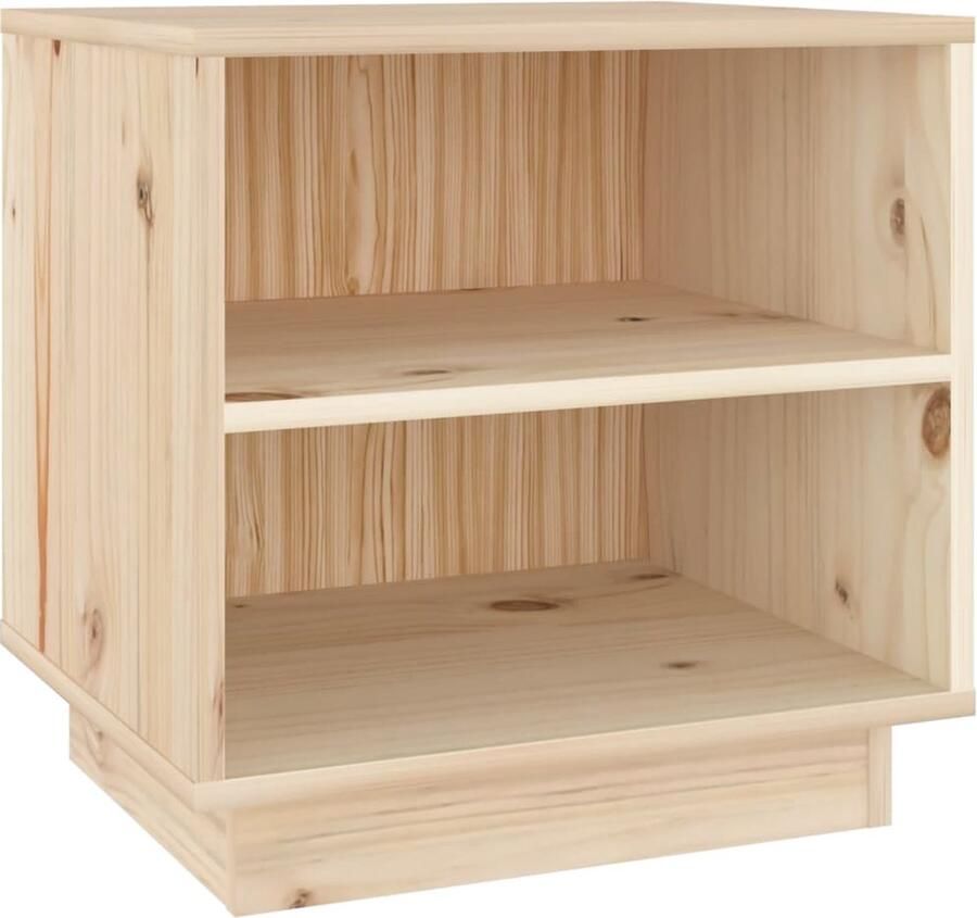 VidaXL Nachtkastje Massief Grenenhout 40x34x40 cm Nachtkastje Bedkast Meubilair Grenenhout Bruin Vintage Design Kamermeubels Slaapkamers