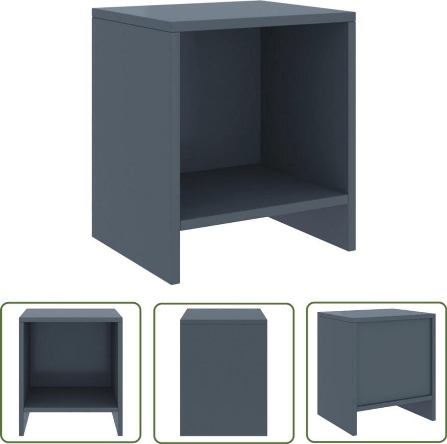 VidaXL Nachtkastje Massief Grenenhout Lichtgrijs Nachtkastje Bedsidetable Houten Meubilair Grenoble Hout Landelijke Stijl Slaapkamerdecoratie Vintage Design Compact Bureau