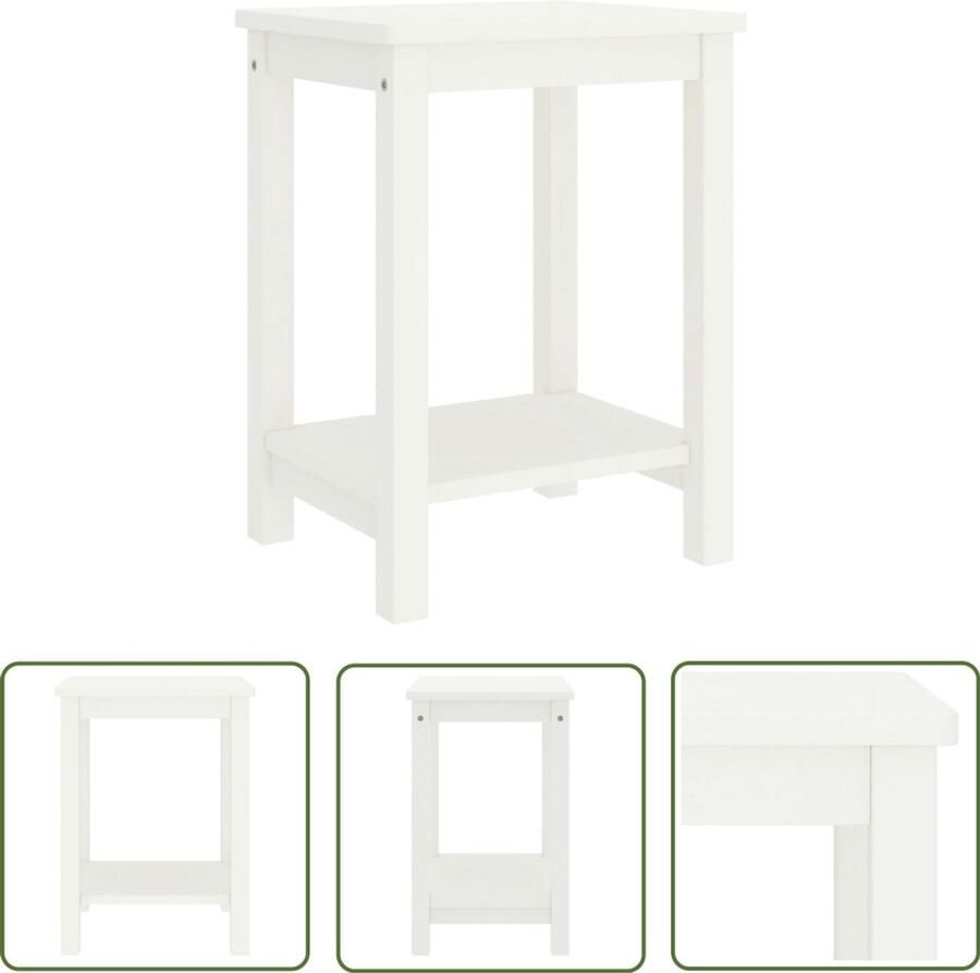 VidaXL Nachtkastje Massief Grenenhout Wit Nachtkastje Bedsidetable Houten Meubels Slaapkamermeubelen Designkamer Rustic Stijl Witte Meubels Grenoble