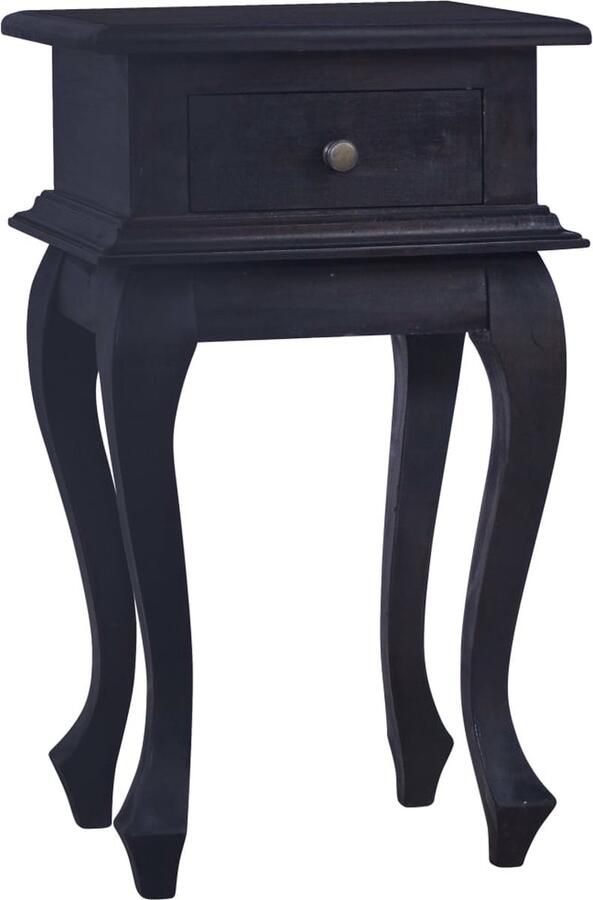 VidaXL Nachtkastje Massief Mahoniehout 35x30x60 cm Nachtkastje Vintage Meubilair Mahoniehouten Kast Vintage Design Salon Tafel Slaapkamer Accessoires Sidetable - Foto 2