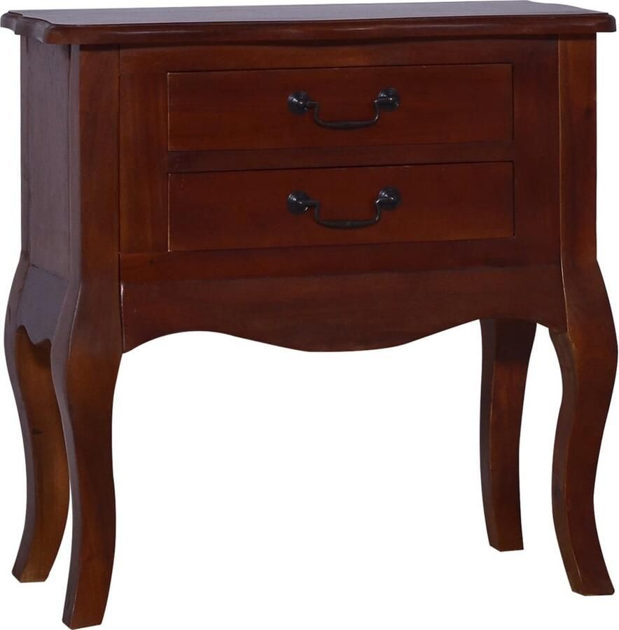 VidaXL Nachtkastje Massief Mahoniehout 60x30x60 cm Nachtkastje Bedkastje Salontafel Zijtafel Woonaccessoires Interieurdecoratie Massief Hout Sheeshamhouten Meubel