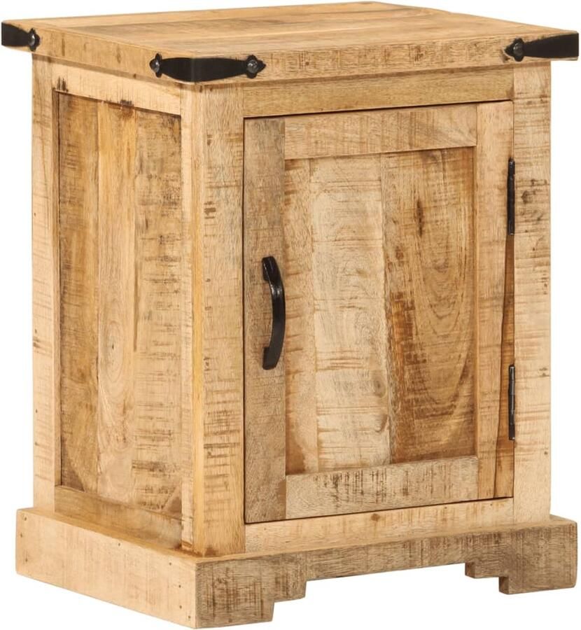 VidaXL Nachtkastje Massief Mangohout 40x35x50 cm Nachtkastje Massief Houten Kast Mango Wood Furniture Salontafel Bijzettafel