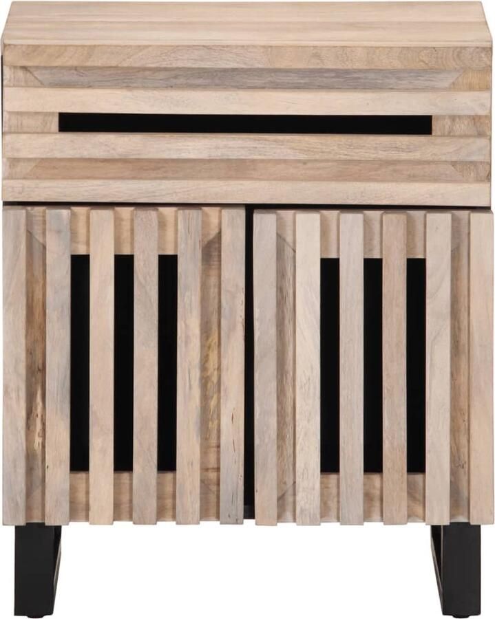 VidaXL Nachtkastje Massief Mangohout 50x34x60 cm Nachtkastje Nachtkastjes Bijzettafel Wandkastje - Foto 2