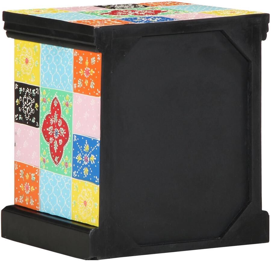 VidaXL Nachtkastjes Meerkleurig Hout Compact Decoratieve Inzetstukken - Foto 2