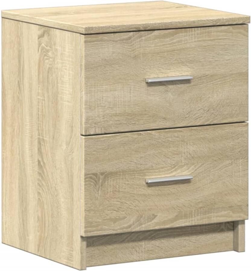 VidaXL Nachtkastje met 2 lades 40x36x50 cm sonoma eikenkleurig