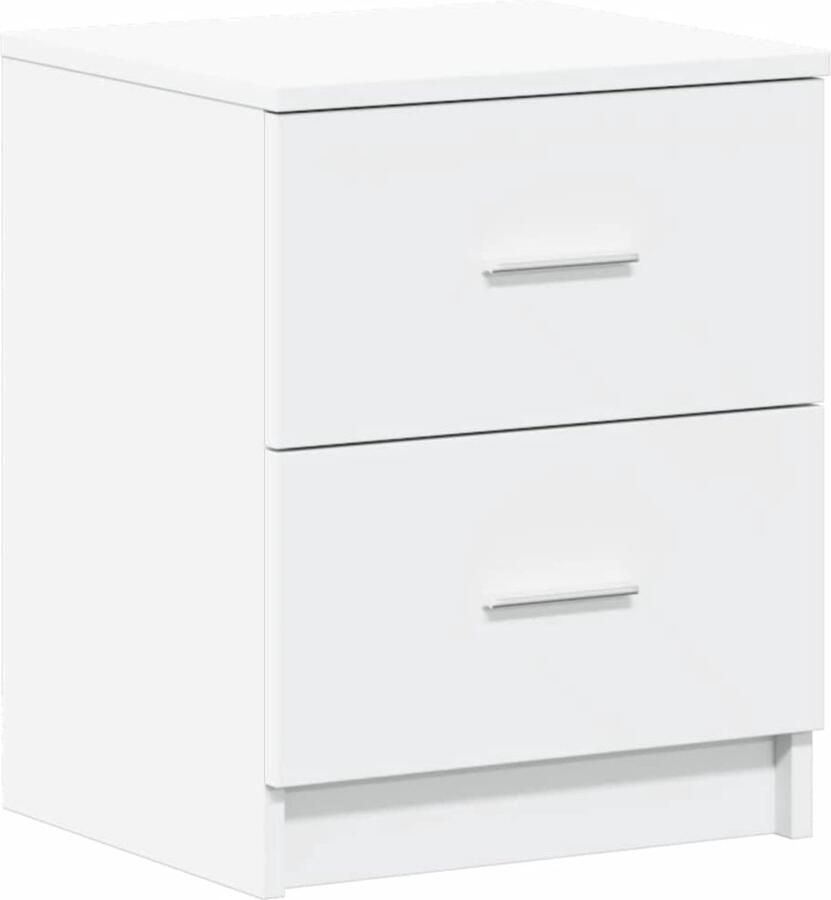 VidaXL Nachtkastje met 2 lades 40x36x50 cm wit