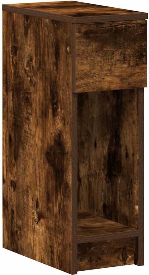 VidaXL Nachtkastje met lade 20x36x60 cm gerookt eikenkleurig