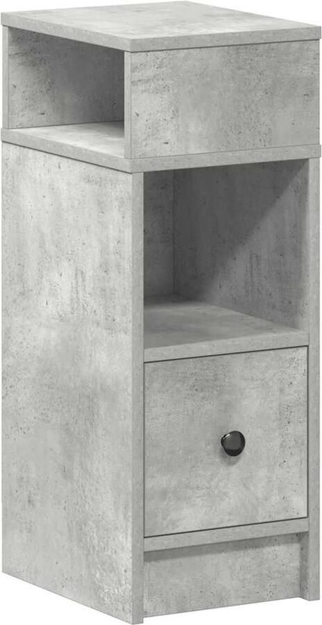 VidaXL Nachtkastje met lade 25x31x66 cm betongrijs