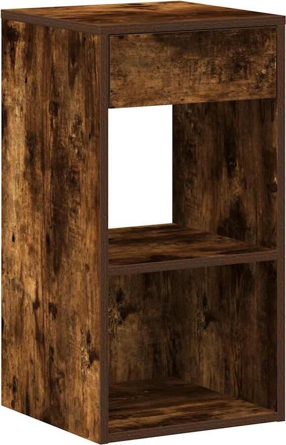 VidaXL Nachtkastje met lade 35x34x66 5 cm gerookt eikenkleurig
