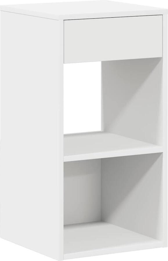 VidaXL Nachtkastje met lade 35x34x66 5 cm wit