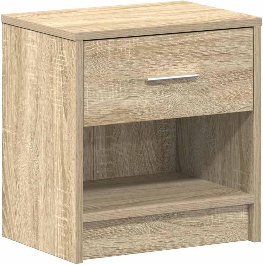 VidaXL Nachtkastje met lade 39x28x41 cm sonoma eikenkleurig
