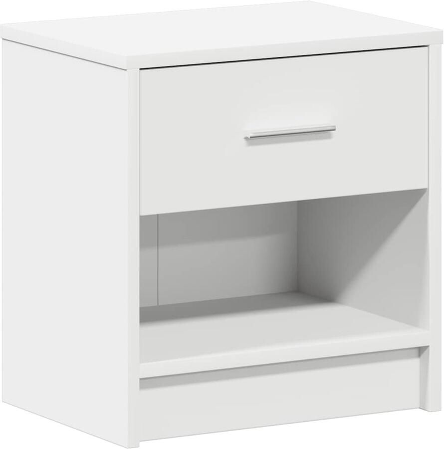 VidaXL Nachtkastje met lade 39x28x41 cm wit