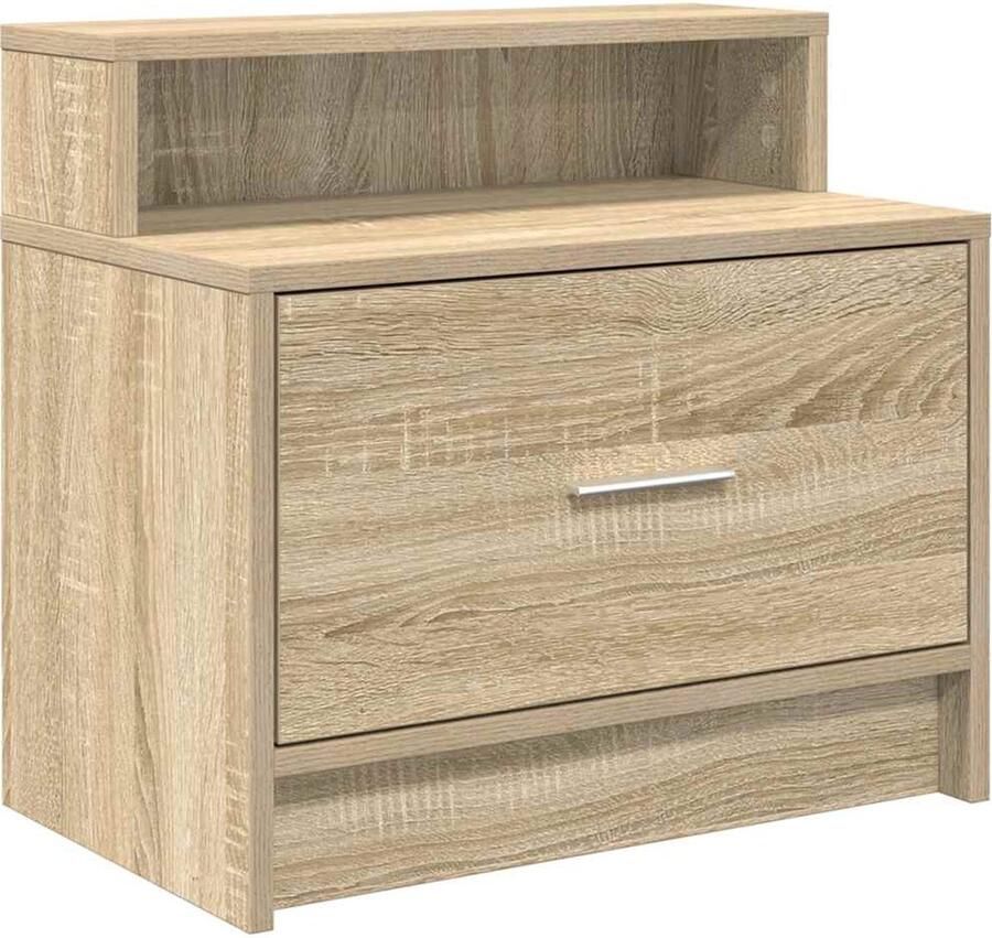 VidaXL Nachtkastje met lade 51x31x47 cm sonoma eikenkleurig