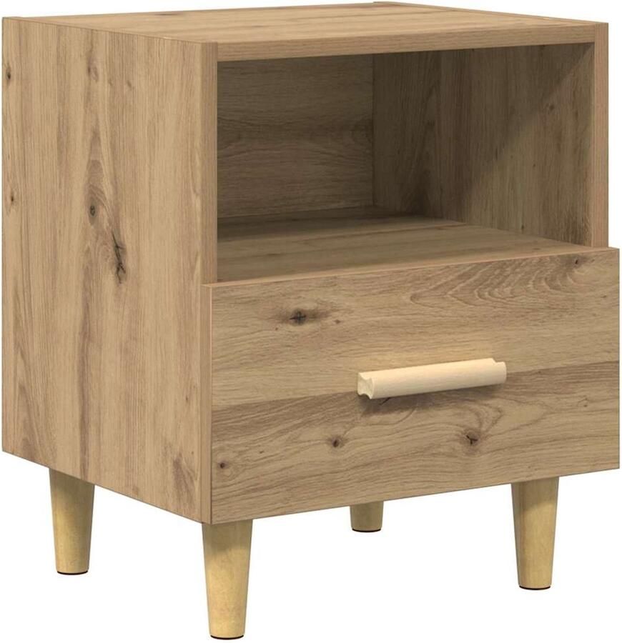 VidaXL Nachtkastje met lade artisanaal eikenkleurig 40 x 35 x 47.5 cm