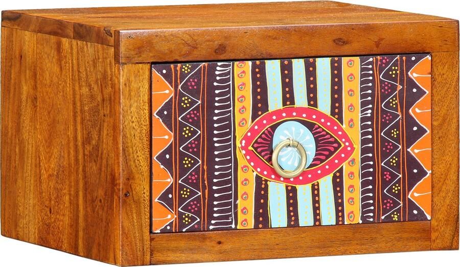 VidaXL Nachtkastje met lade Bruin 35 x 30 x 22 cm Massief acaciahout