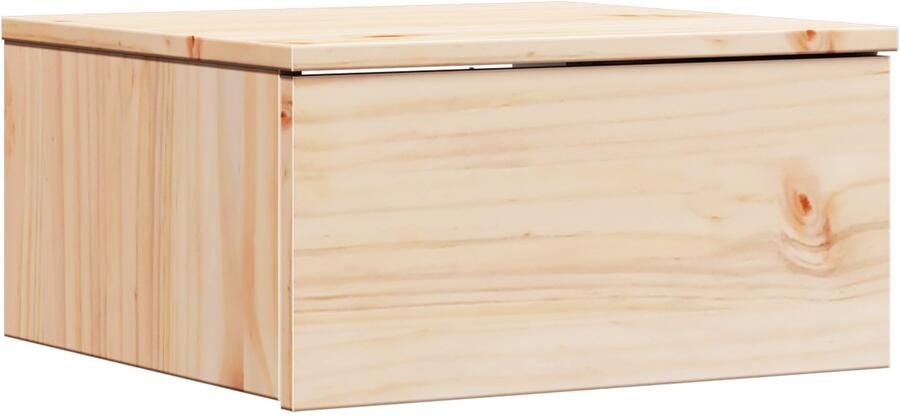 VidaXL Nachtkastje met lade Bruin 37 x 35 x 18.5 cm Massief grenenhout