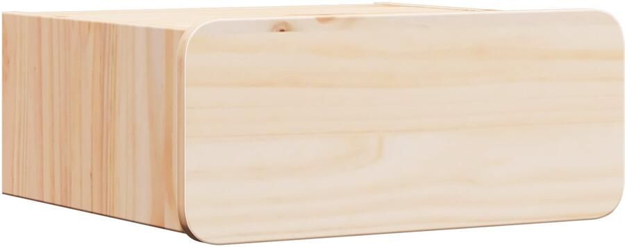 VidaXL Nachtkastje met lade Bruin 39 x 34 x 16.5 cm Massief grenenhout