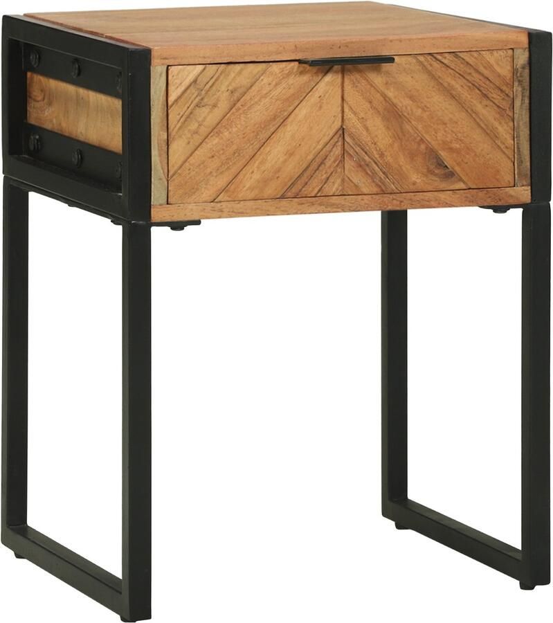 VidaXL Nachtkastje met lade Bruin 40 x 35 x 50 cm Massief acaciahout