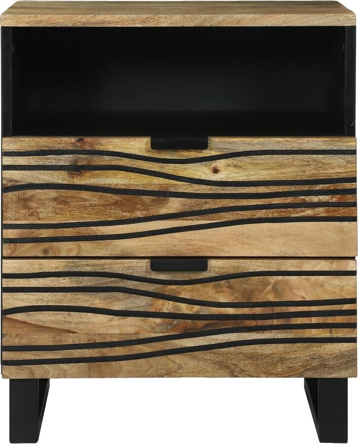 VidaXL Nachtkastje met lade Bruin 50 x 33 x 60 cm massief mangohout