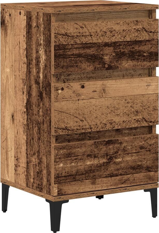 VidaXL Nachtkastje Oud hout Massief gerecycled hout Middelgroot Opslag