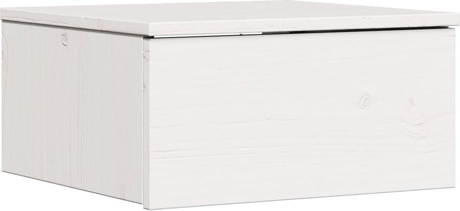 VidaXL Wandgemonteerd nachtkastje met lade Wandgemonteerd Wit 37 x 35 x 18.5 cm