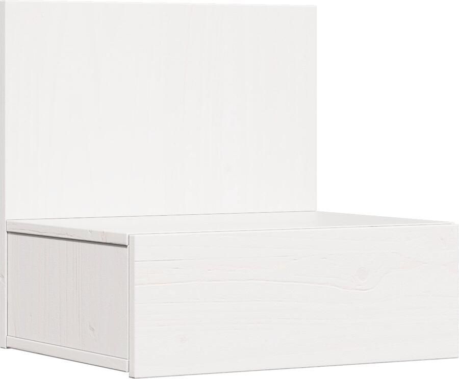 VidaXL Wandgemonteerd nachtkastje met lade Wandgemonteerd Wit 42 x 32.5 x 40 cm
