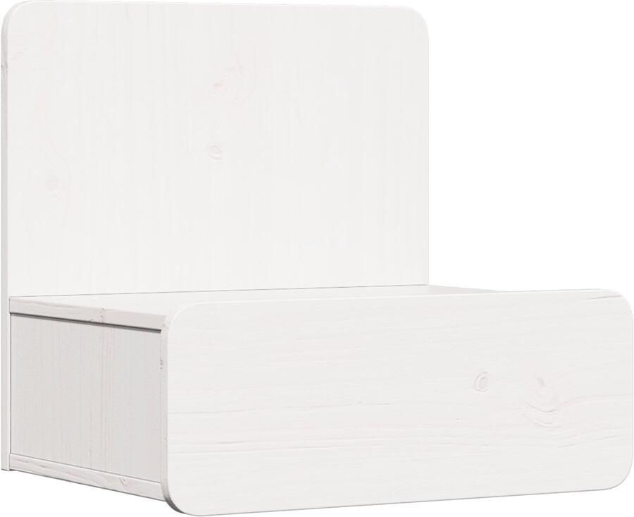 VidaXL Wandgemonteerd nachtkastje met lade Wandgemonteerd Wit 44 x 32.5 x 40 cm