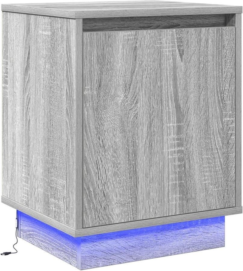 VidaXL Nachtkastjes Grijs sonoma Gefabriceerd hout 39 x 34 5 x 50 cm