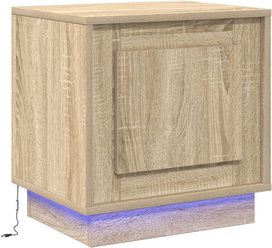 VidaXL Nachtkastjes Sonoma eiken Bewerkt hout 44 x 34 5 x 45 cm Opslag