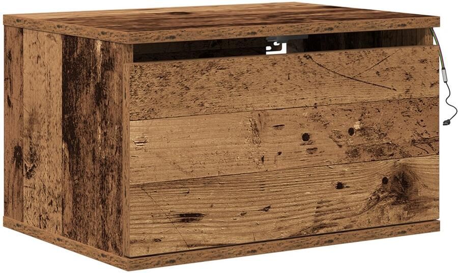 VidaXL Wandkastje voor Bed with Oud hout 50 x 36 x 30 cm Bewerkt hout