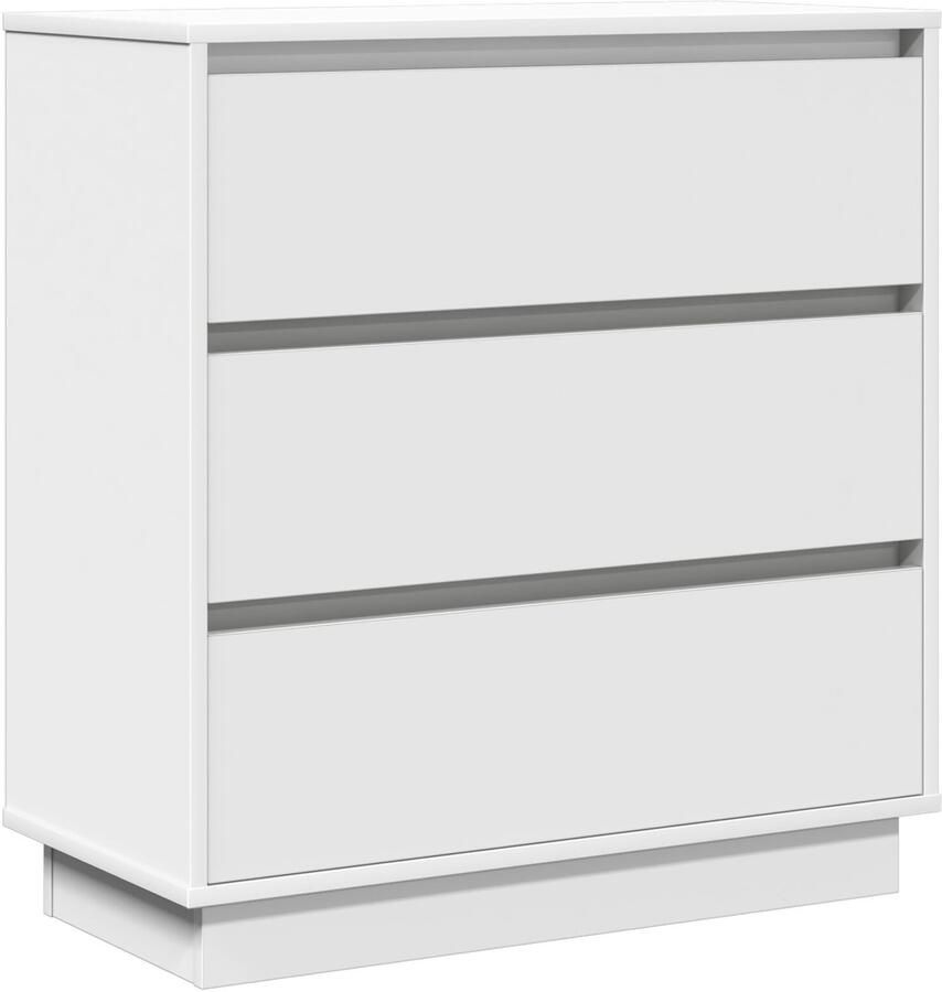 VidaXL Nachtkastje met lade met Wit 71 x 34.5 x 75 cm Bewerkt hout