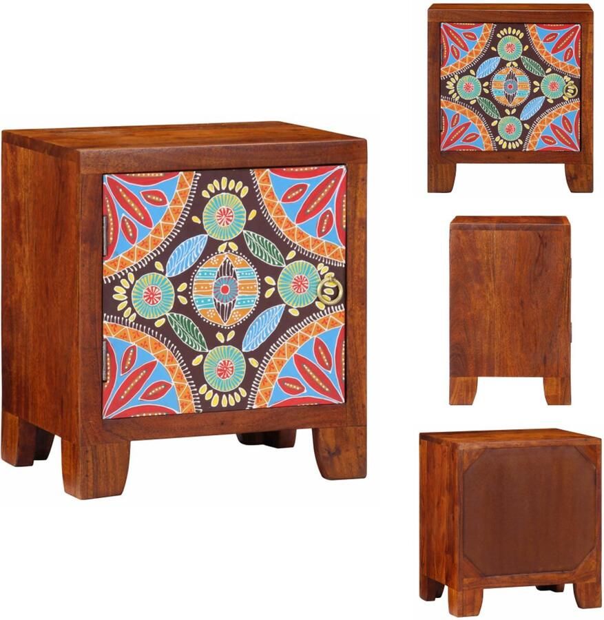 VidaXL Nachtkastje Nachtkastjes Bijzettafel Wandkastje Nachtkastje 40x30x45 cm massief acaciahout