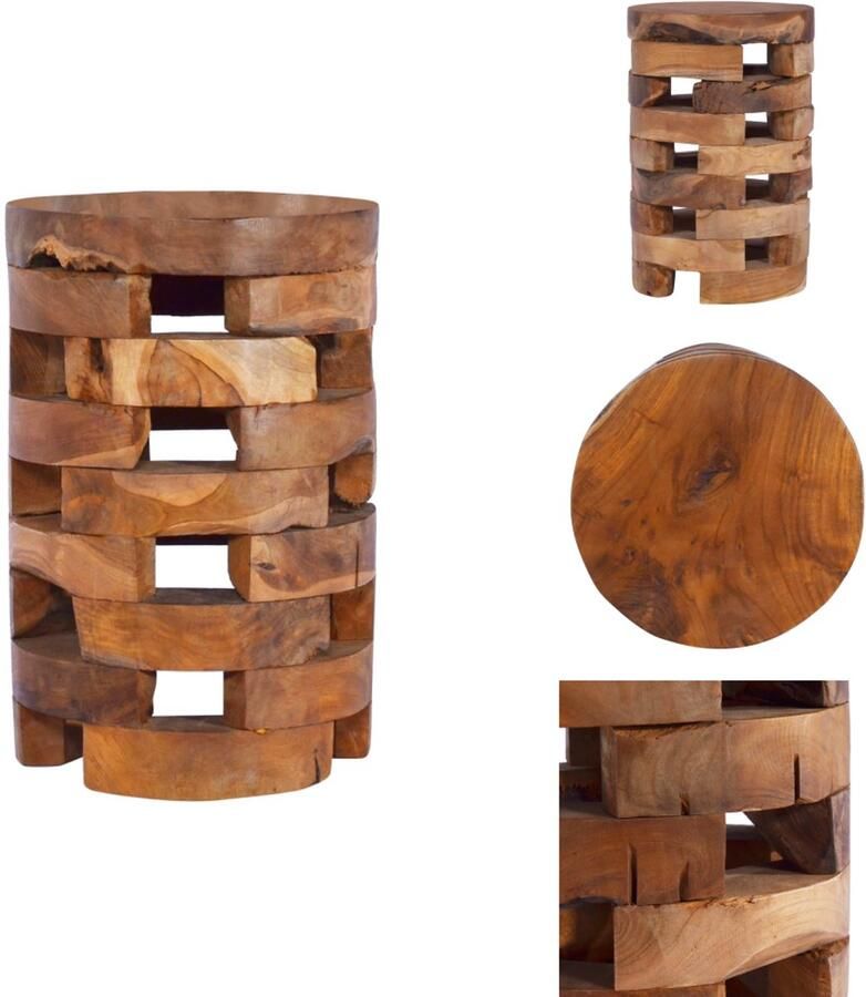 VidaXL Nachtkastje Nachtkastjes Houten Kastje Houten Kastjes Nachtkastje 30x30x45 cm massief teakhout