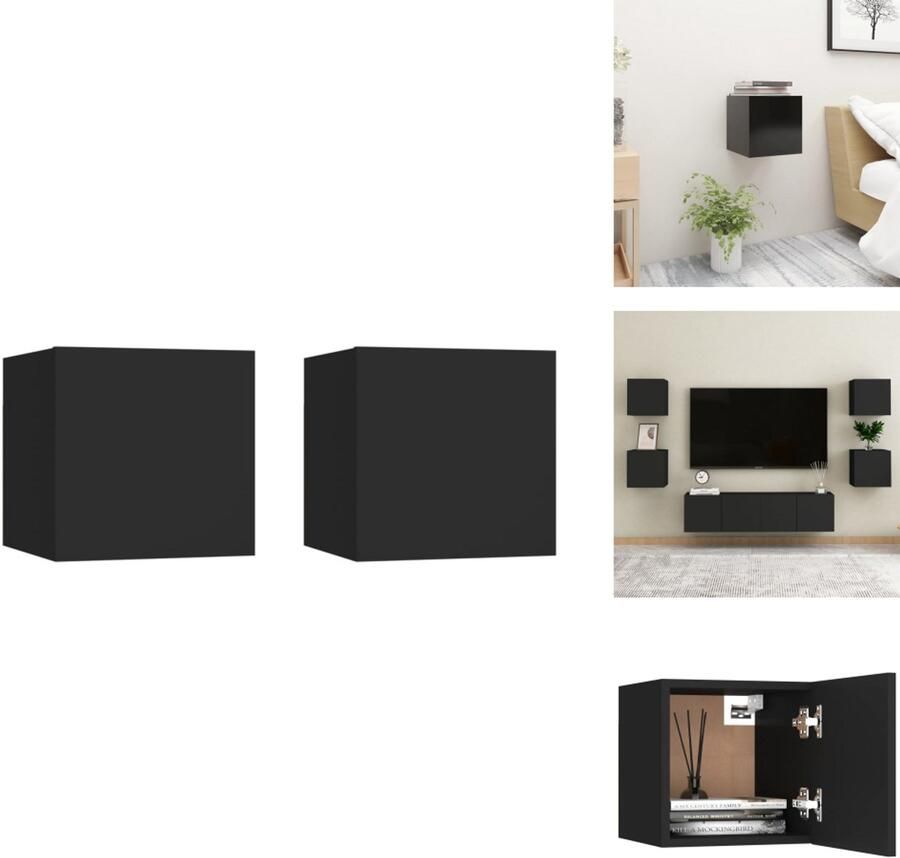 The Living Store Nachtkastjes Trendy en praktisch 30.5 x 30 x 30 cm Met opbergruimte Nachtkastjes Slaapkamerinrichting Houten Meubilair Nachtlamp Tafeltje Decoratief Kastje - Foto 2