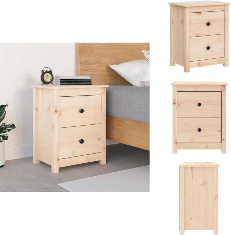 VidaXL Nachtkastje Nachtkastjes Houten Nachtkastje Telefoonkast Nachtkastje 50x35x61 5 cm massief grenenhout