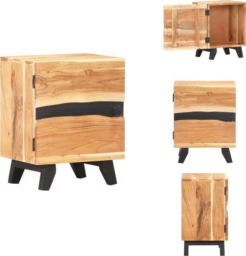 VidaXL Nachtkastje Nachtkastjes Kastje Kastjes Nachtkastje 40x30x51 cm massief acaciahout