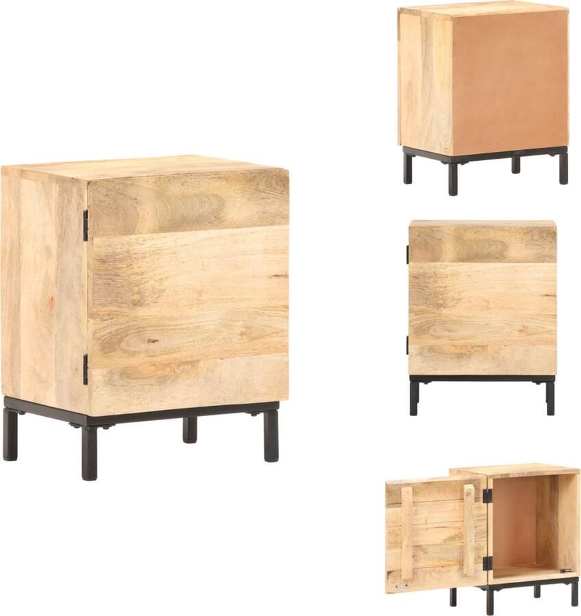 VidaXL Nachtkastje Nachtkastjes Kastje Kastjes Nachtkastje 40x30x51 cm massief mangohout