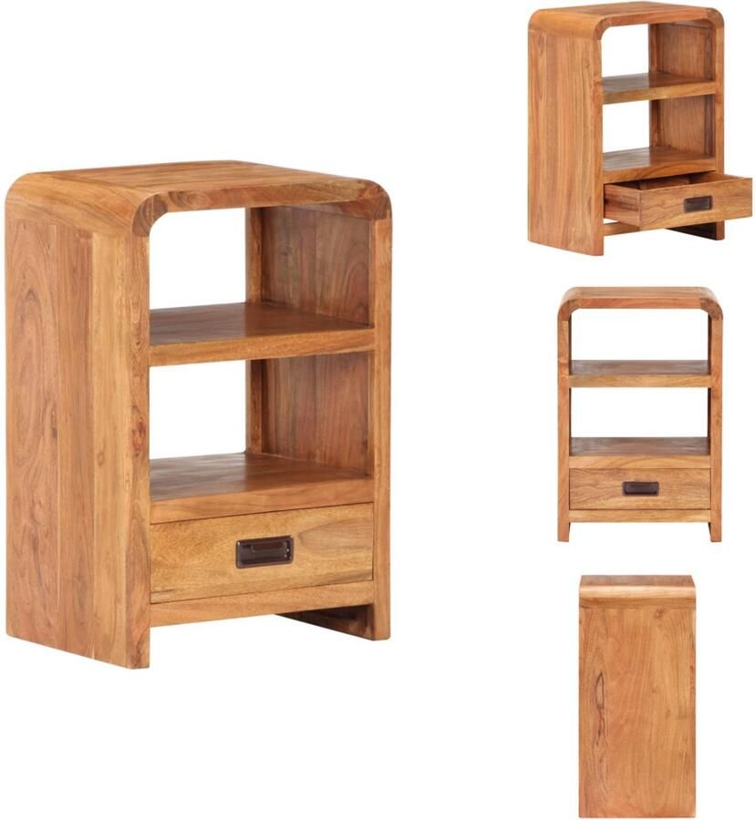 VidaXL Nachtkastje Nachtkastjes Nacht Kastje Nacht Kastjes Nachtkastje 40x30x60 cm acaciahout met honingafwerking