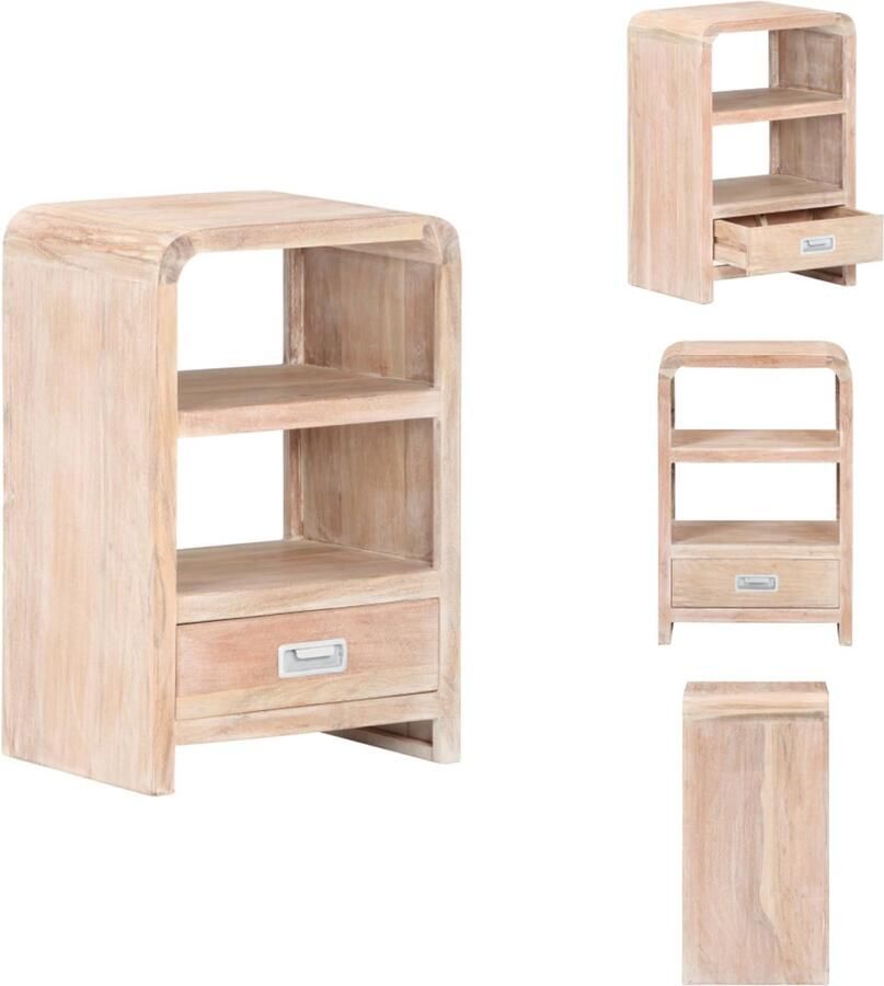 VidaXL Nachtkastje Nachtkastjes Nacht Kastje Nacht Kastjes Nachtkastje 40x30x60 cm massief acaciahout