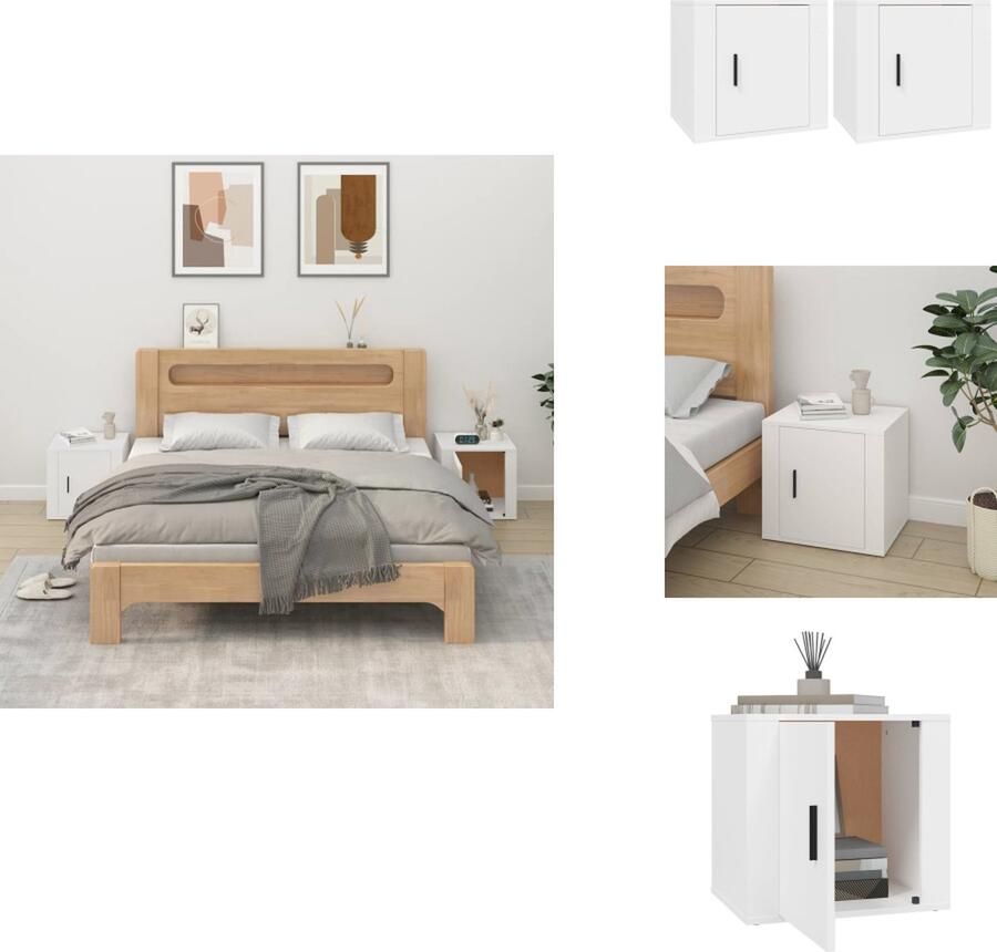 VidaXL Nachtkastjes Trendy Bedkastje Afmetingen- 50 x 39 x 47 cm Ken- Stabiel blad Kast