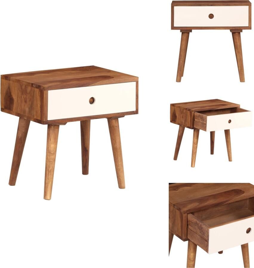 VidaXL Nachtkastje Nachtkastjes Nachttafel Nachttafels Nachtkastje 45x30x45 cm massief sheeshamhout