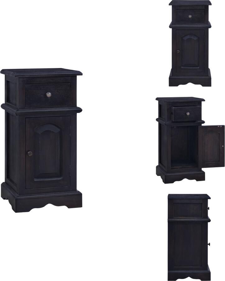 VidaXL Nachtkastje Nachtkastjes Slaapkamerkastje Slaapkamerkastjes Nachtkastje massief mahoniehout lichtkoffiekleurig